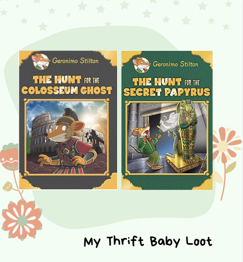 Like New Geronimo Stilton Board Books - The hunt for the secret papyrus & The hunt for the colosseum ghost